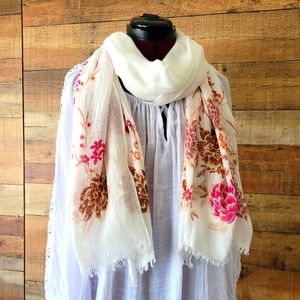 Long Floral boho Summer Scarve...beautiful
